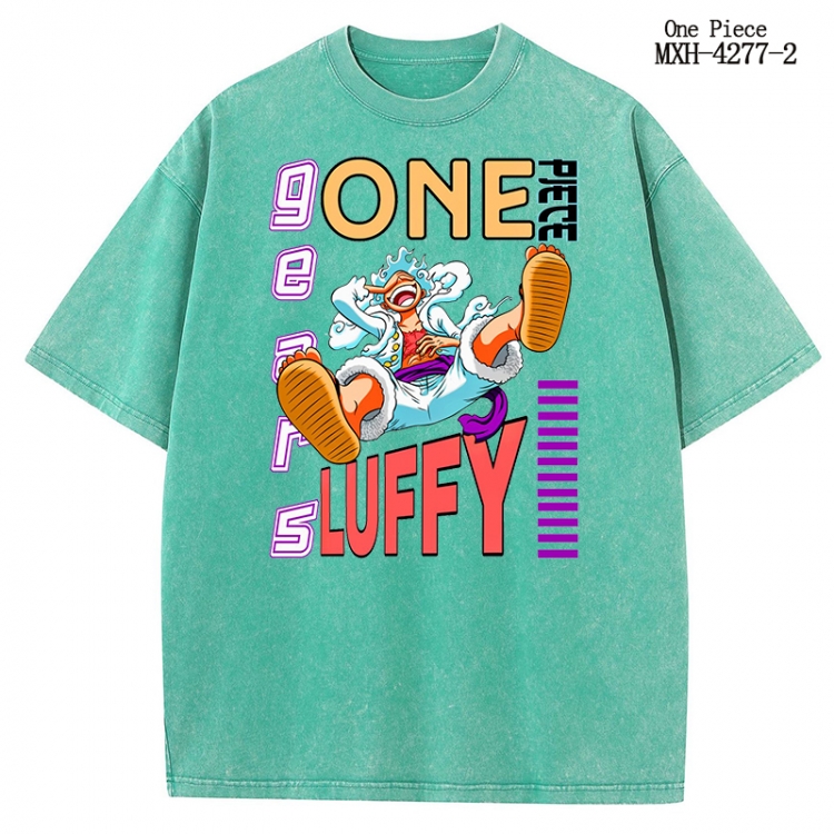 One Piece Anime peripheral pure cotton washed and worn T-shirt from S to 2XL  MXH-4277-2