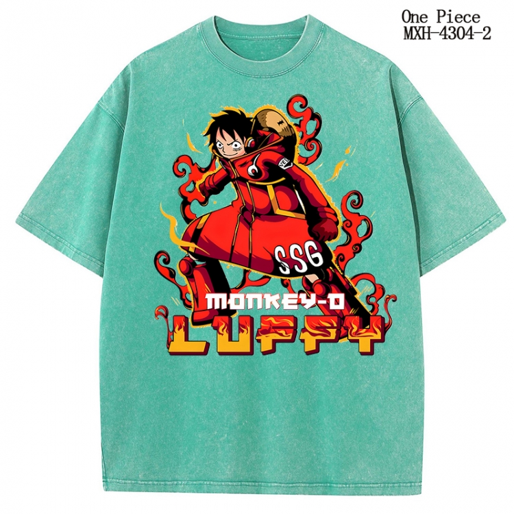 One Piece Anime peripheral pure cotton washed and worn T-shirt from S to 2XL MXH-4304-2