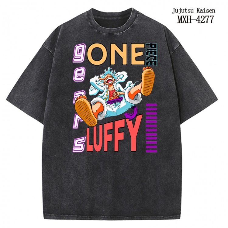 One Piece Anime peripheral pure cotton washed and worn T-shirt from S to 2XL  MXH-4277