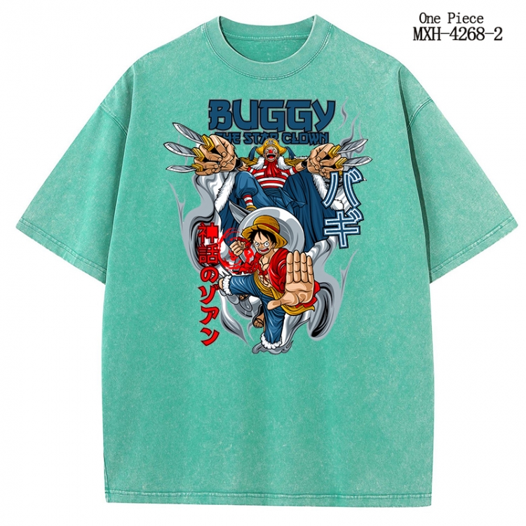 One Piece Anime peripheral pure cotton washed and worn T-shirt from S to 2XL MXH-4268-2