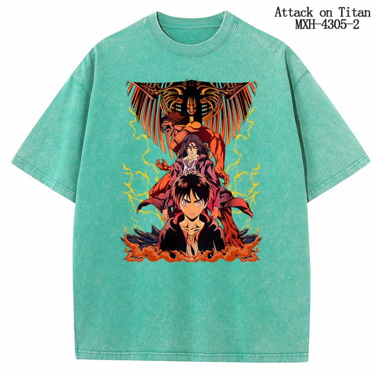 Shingeki no Kyojin Anime peripheral pure cotton washed and worn T-shirt from S to 2XL  MXH-4305-2