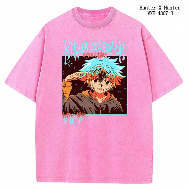 HunterXHunter Anime peripheral pure cotton washed and worn T-shirt from S to 2XL  MXH-4307-1