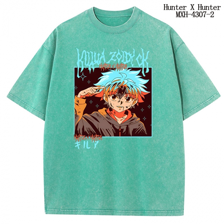 HunterXHunter Anime peripheral pure cotton washed and worn T-shirt from S to 2XL MXH-4307-2