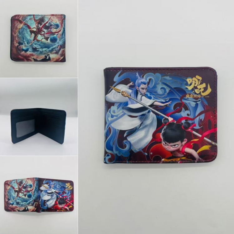 Nezha2 Full color Two fold short card case wallet 11X9.5CM 