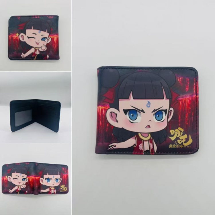 Nezha2 Full color Two fold short card case wallet 11X9.5CM 