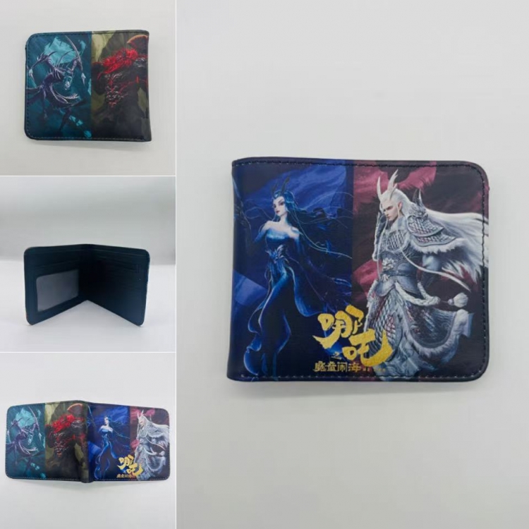 Nezha2 Full color Two fold short card case wallet 11X9.5CM 