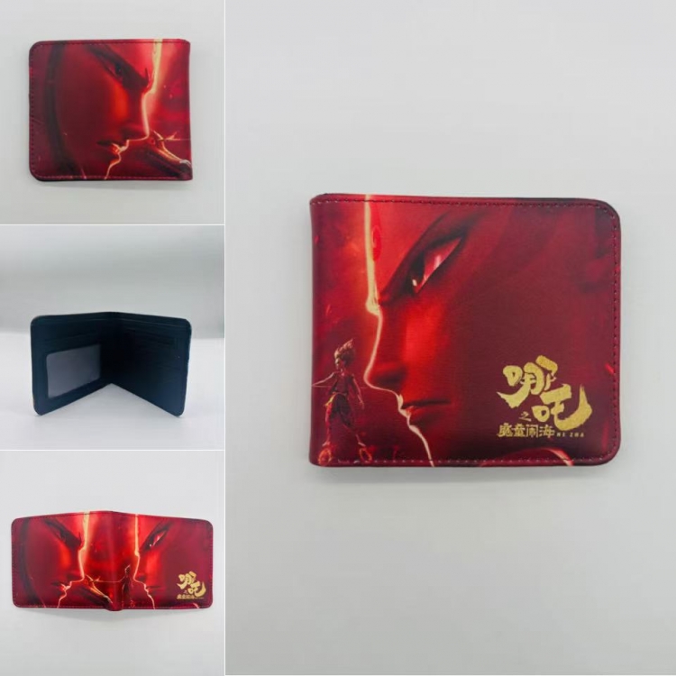 Nezha2 Full color Two fold short card case wallet 11X9.5CM 