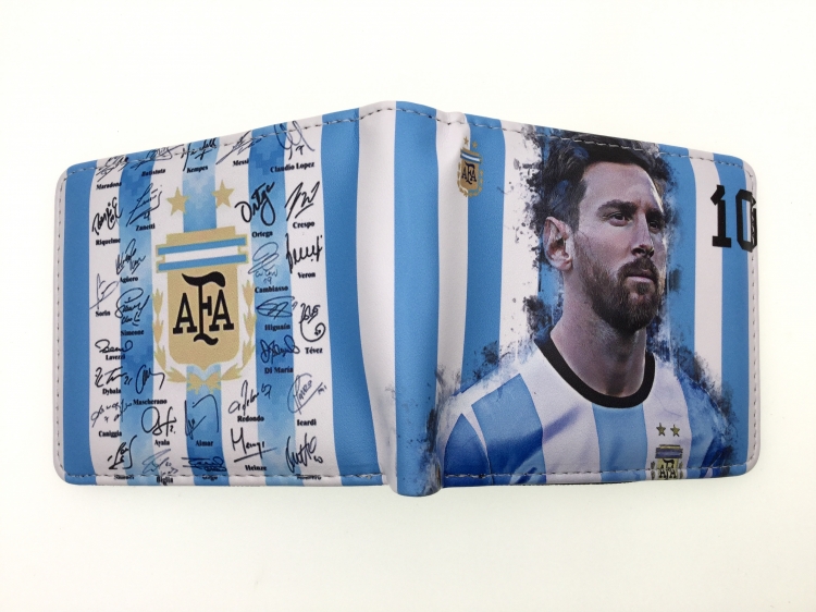 Messi Full color Two fold short card case wallet 11X9.5CM B-1821