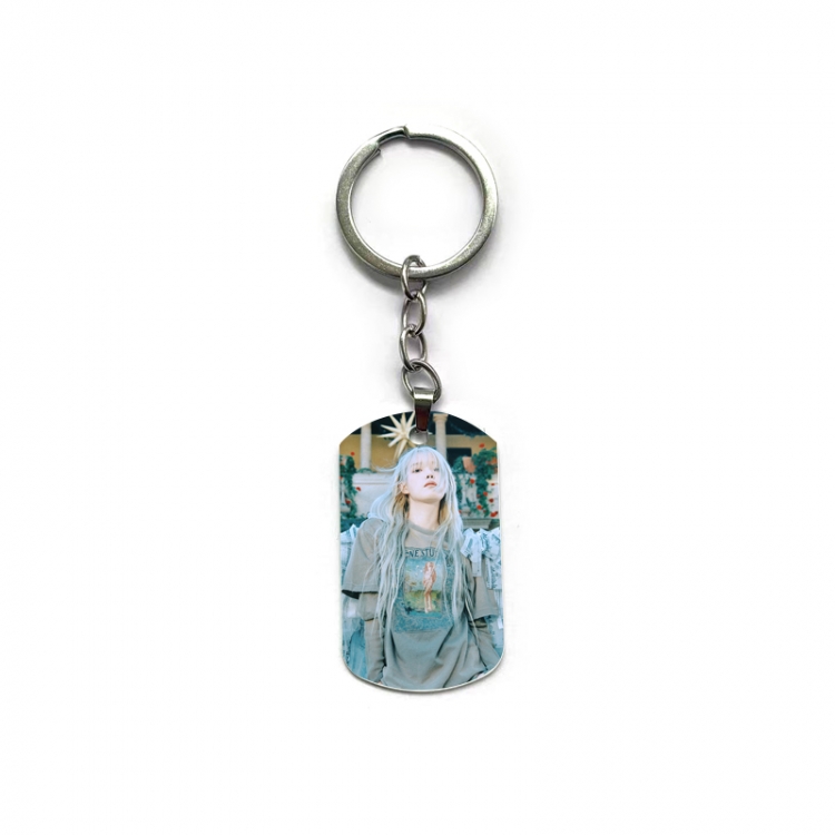 IU Anime double-sided full-color printed military brand ring keychain price for 5 pcs