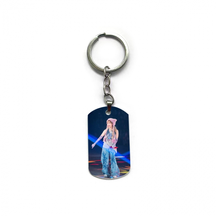 IU Anime double-sided full-color printed military brand ring keychain price for 5 pcs