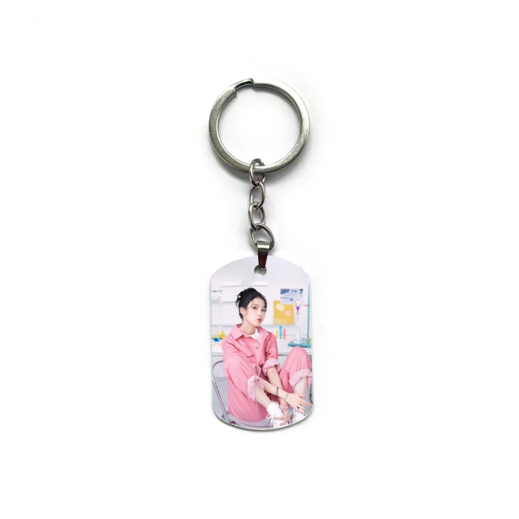 IU Anime double-sided full-color printed military brand ring keychain price for 5 pcs