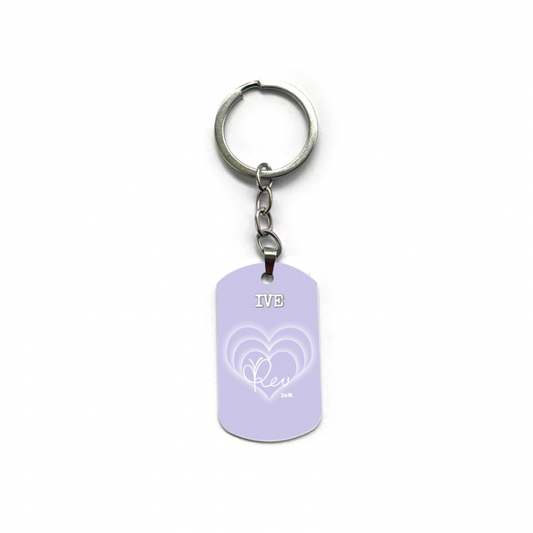 IVE Anime double-sided full-color printed military brand ring keychain price for 5 pcs