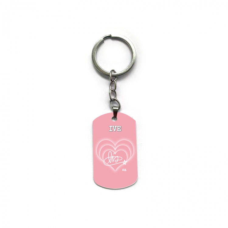 IVE Anime double-sided full-color printed military brand ring keychain price for 5 pcs