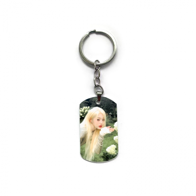 IVE Anime double-sided full-color printed military brand ring keychain price for 5 pcs