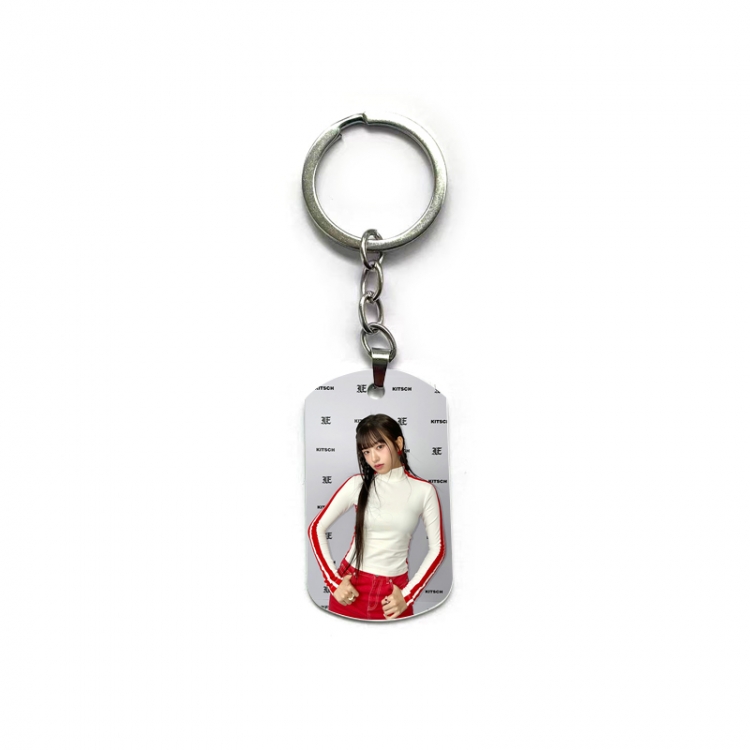 IVE Anime double-sided full-color printed military brand ring keychain price for 5 pcs