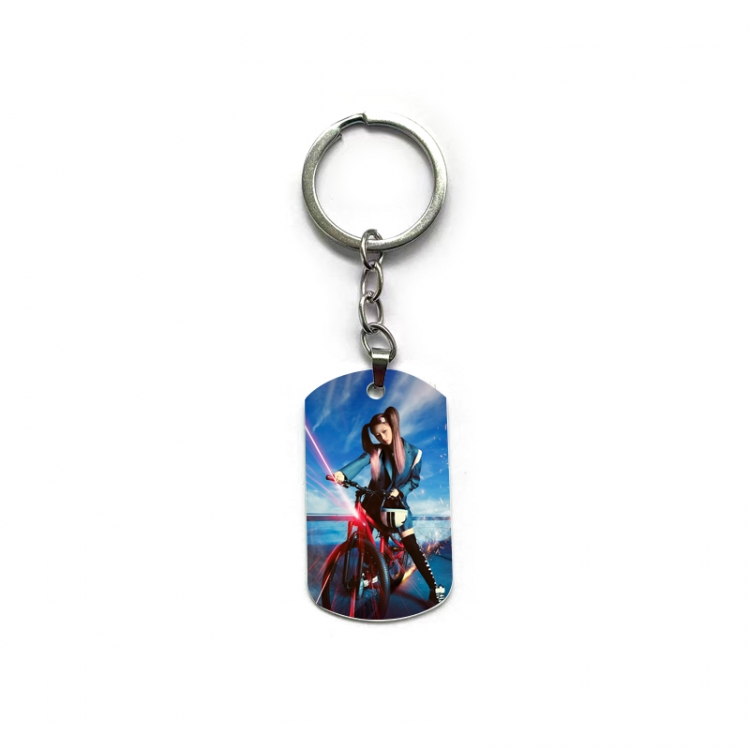 IVE Anime double-sided full-color printed military brand ring keychain price for 5 pcs