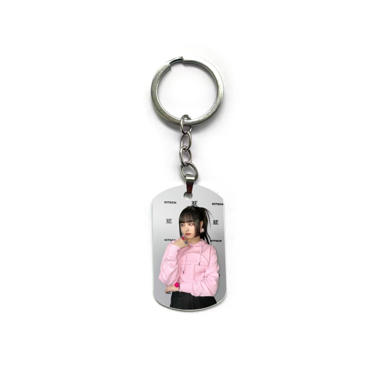 IVE Anime double-sided full-color printed military brand ring keychain price for 5 pcs