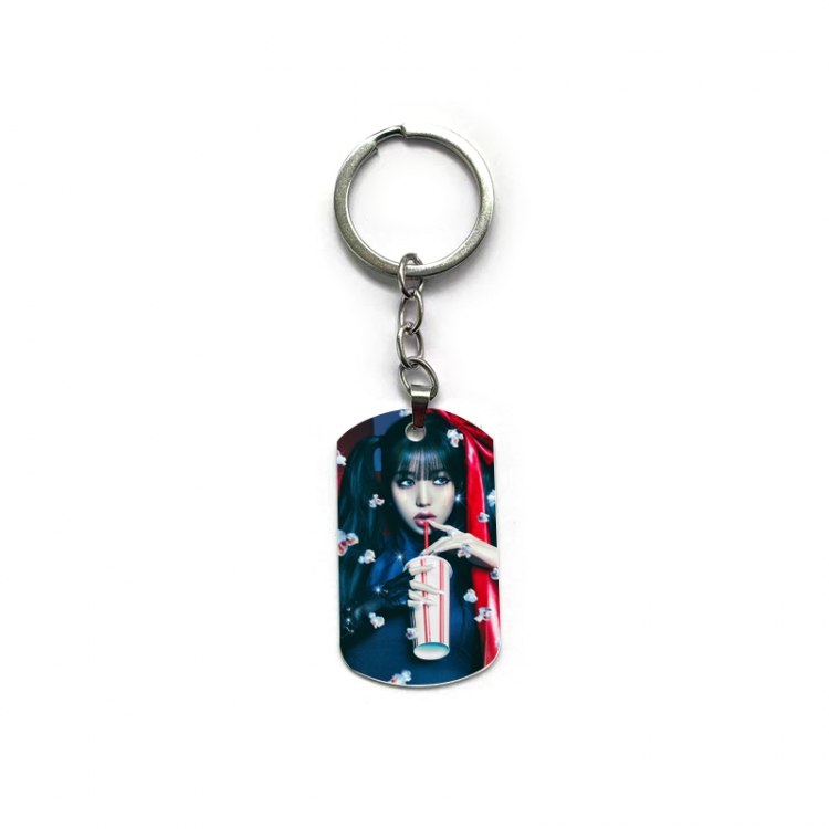 IVE Anime double-sided full-color printed military brand ring keychain price for 5 pcs