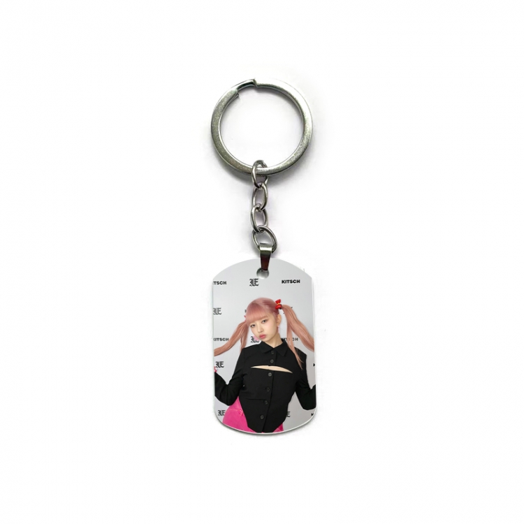 IVE Anime double-sided full-color printed military brand ring keychain price for 5 pcs
