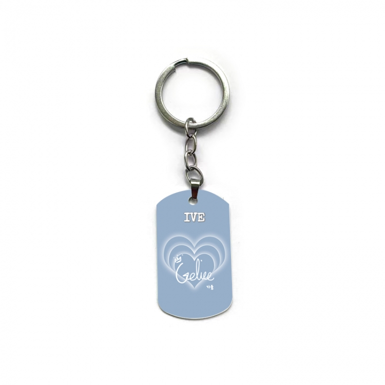 IVE Anime double-sided full-color printed military brand ring keychain price for 5 pcs