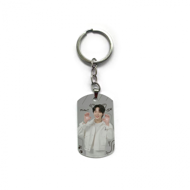 straykids Anime double-sided full-color printed military brand ring keychain price for 5 pcs