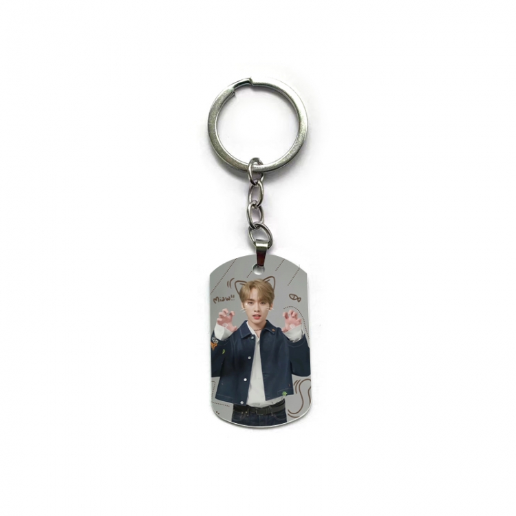 straykids Anime double-sided full-color printed military brand ring keychain price for 5 pcs