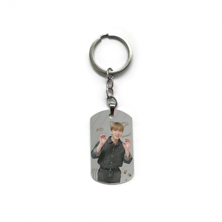 straykids Anime double-sided full-color printed military brand ring keychain price for 5 pcs