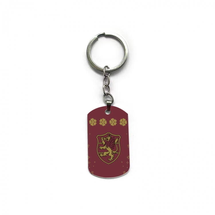 Black Clover Anime double-sided full-color printed military brand ring keychain price for 5 pcs