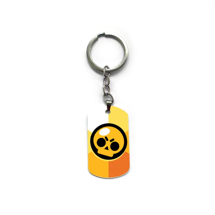 Brawl Stars Anime double-sided full-color printed military brand ring keychain price for 5 pcs