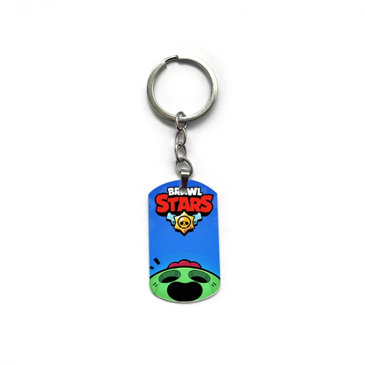 Brawl Stars Anime double-sided full-color printed military brand ring keychain price for 5 pcs