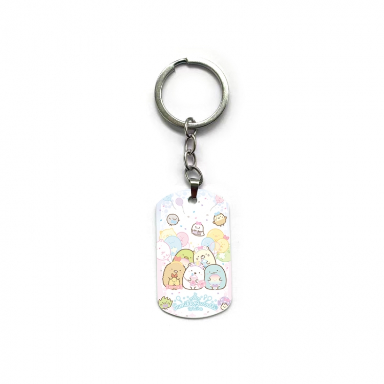 Corner creatures Anime double-sided full-color printed military brand ring keychain price for 5 pcs