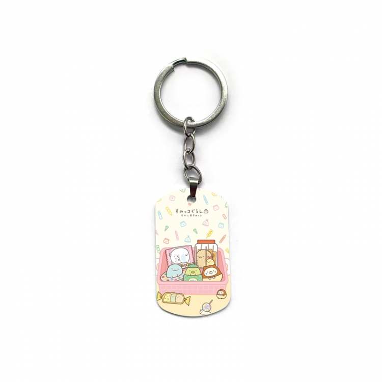 Corner creatures Anime double-sided full-color printed military brand ring keychain price for 5 pcs