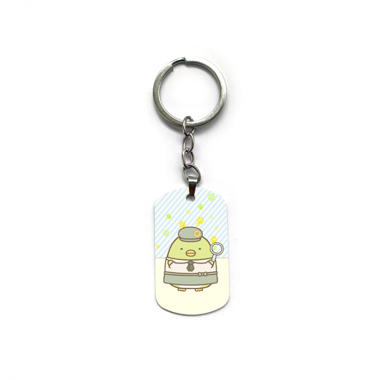Corner creatures Anime double-sided full-color printed military brand ring keychain price for 5 pcs