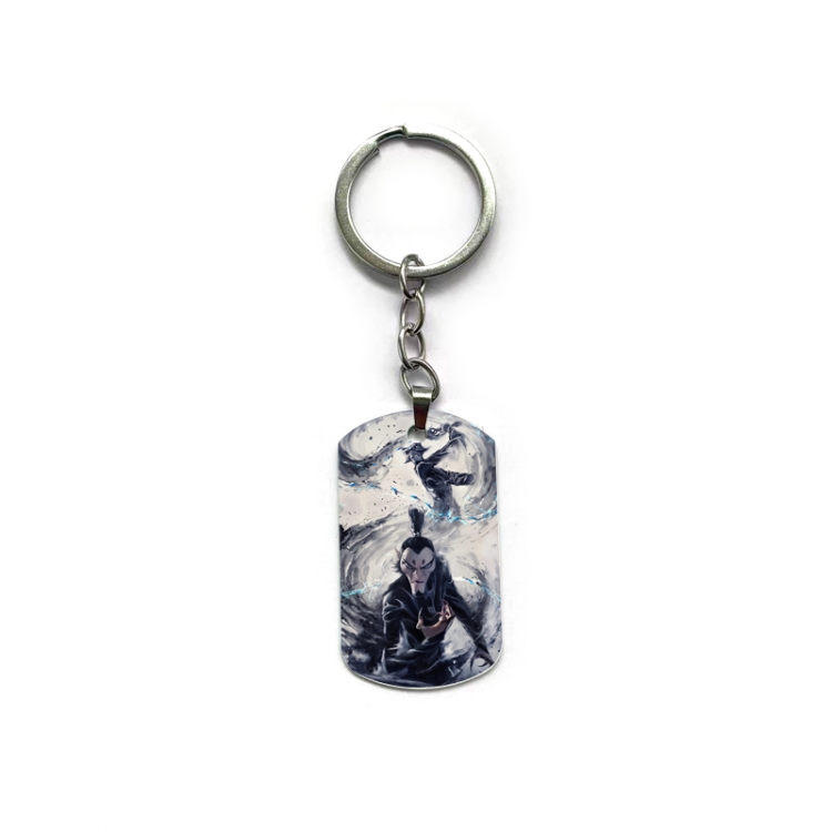 Nezha Anime double-sided full-color printed military brand ring keychain price for 5 pcs