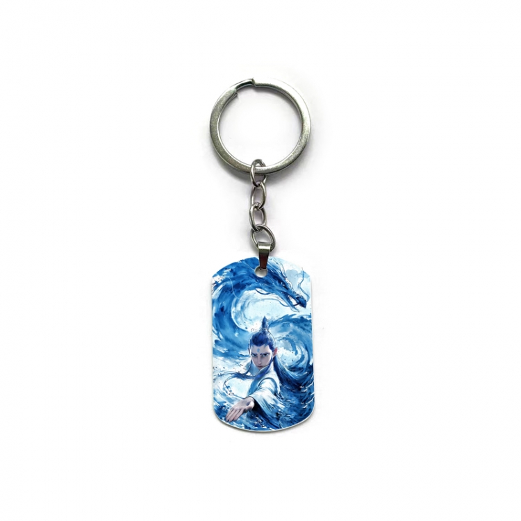 Nezha Anime double-sided full-color printed military brand ring keychain price for 5 pcs