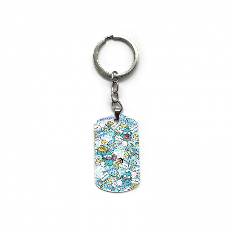Lilo & Stitch Anime double-sided full-color printed military brand ring keychain price for 5 pcs