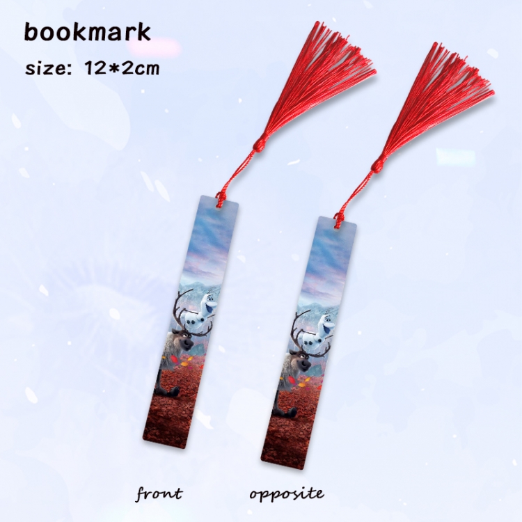Frozen Anime full-color printed metal bookmark pendant price for 5 pcs
