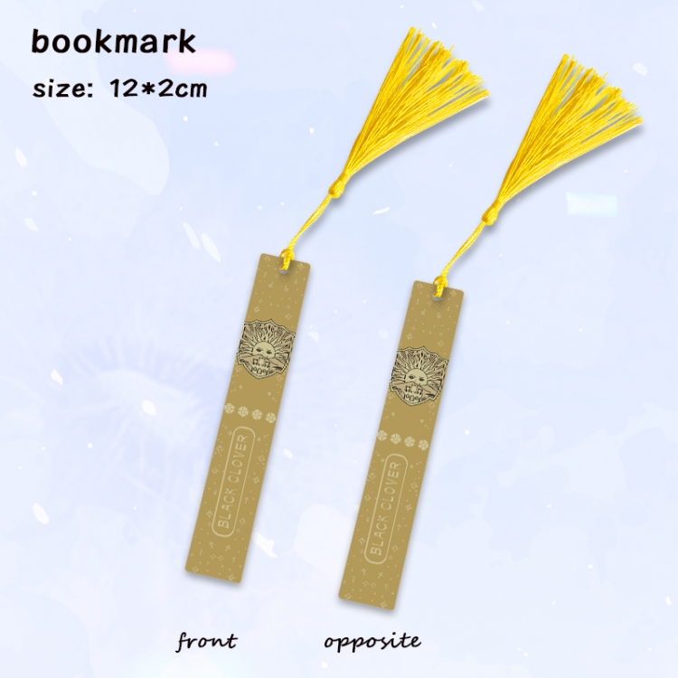 Black Clover Anime full-color printed metal bookmark pendant price for 5 pcs