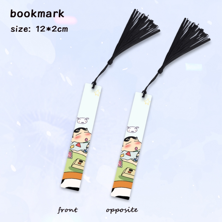 CrayonShin Anime full-color printed metal bookmark pendant price for 5 pcs