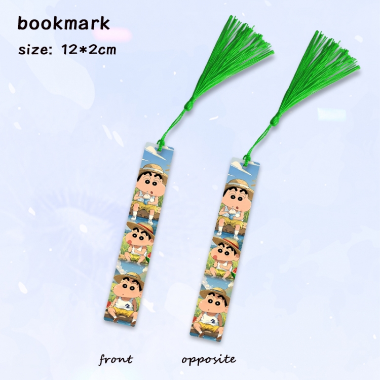 CrayonShin Anime full-color printed metal bookmark pendant price for 5 pcs