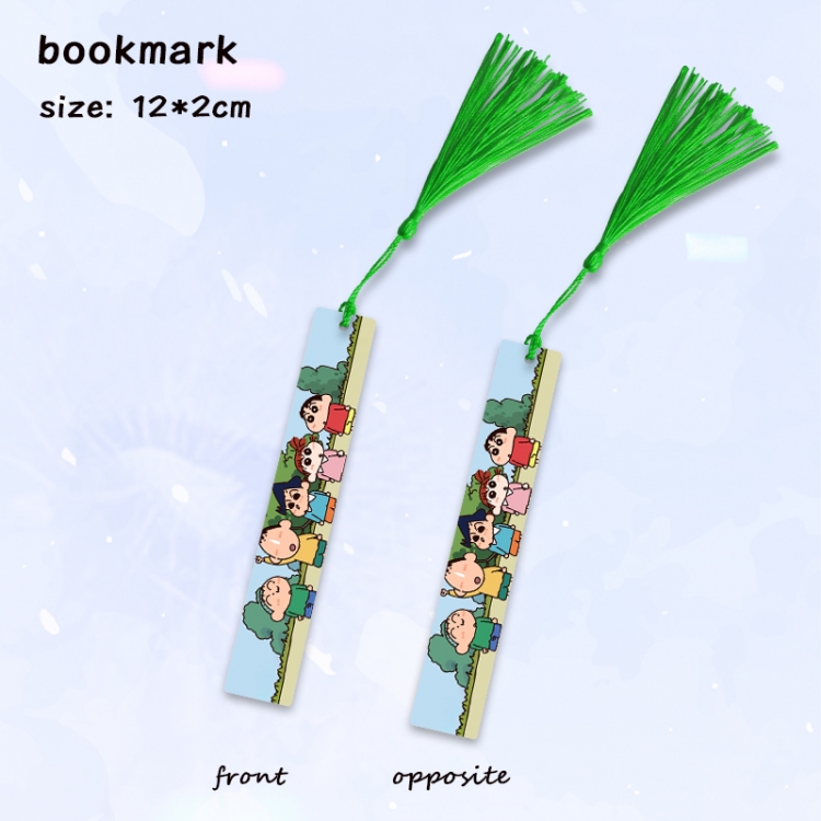 CrayonShin Anime full-color printed metal bookmark pendant price for 5 pcs