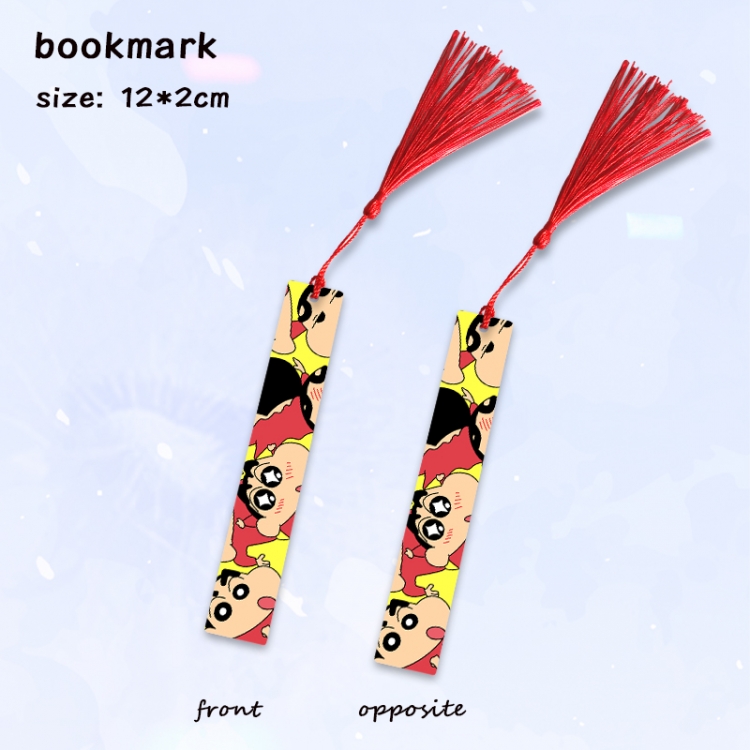 CrayonShin Anime full-color printed metal bookmark pendant price for 5 pcs