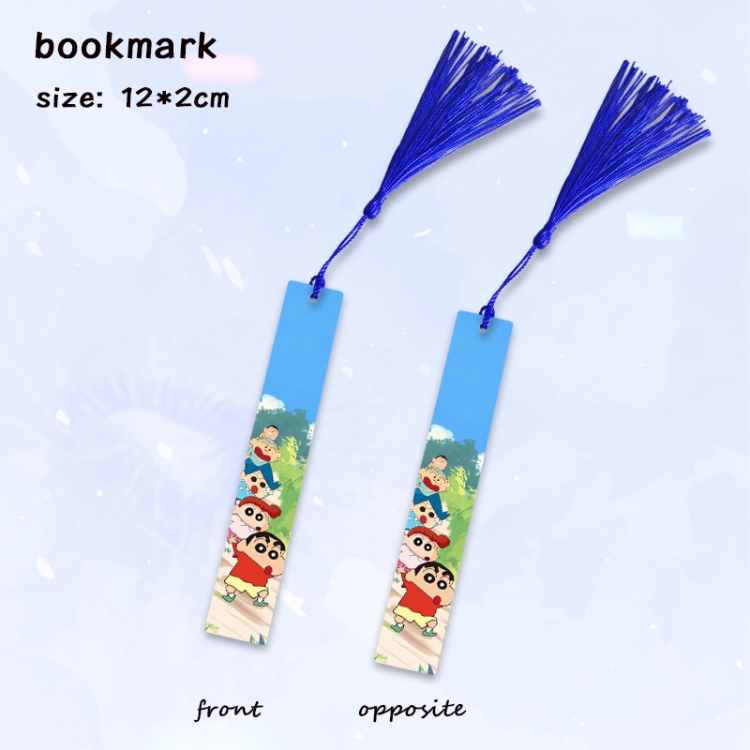 CrayonShin Anime full-color printed metal bookmark pendant price for 5 pcs