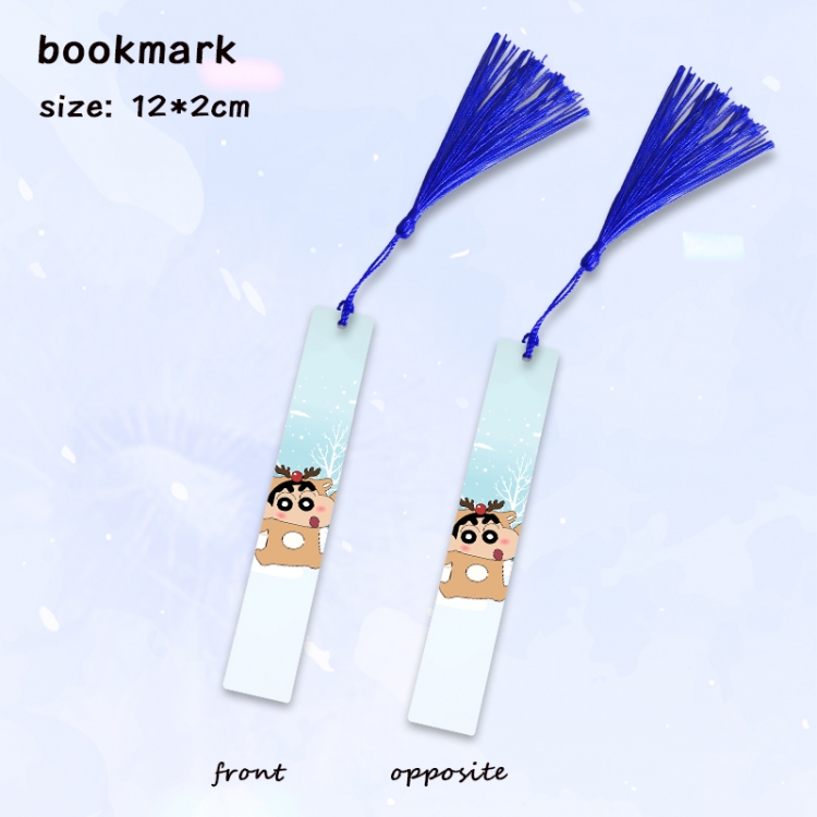 CrayonShin Anime full-color printed metal bookmark pendant price for 5 pcs