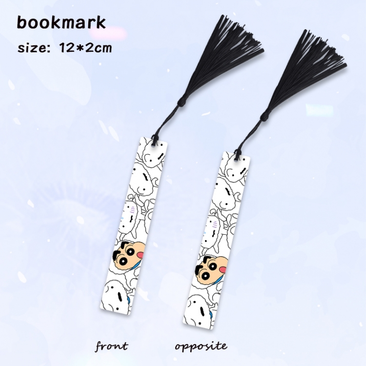 CrayonShin Anime full-color printed metal bookmark pendant price for 5 pcs