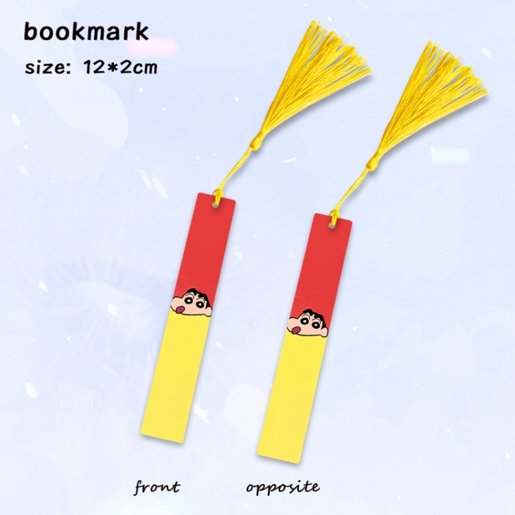 CrayonShin Anime full-color printed metal bookmark pendant price for 5 pcs