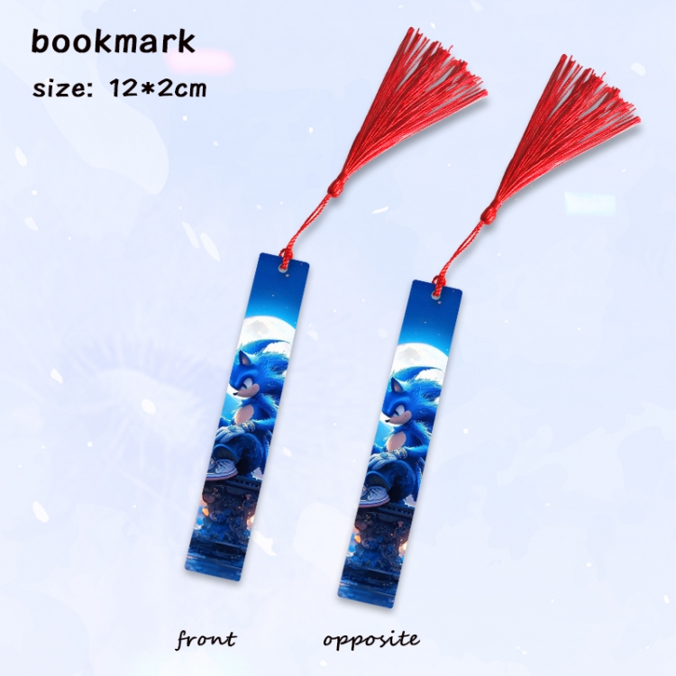 Sonic The Hedgehog Anime full-color printed metal bookmark pendant price for 5 pcs