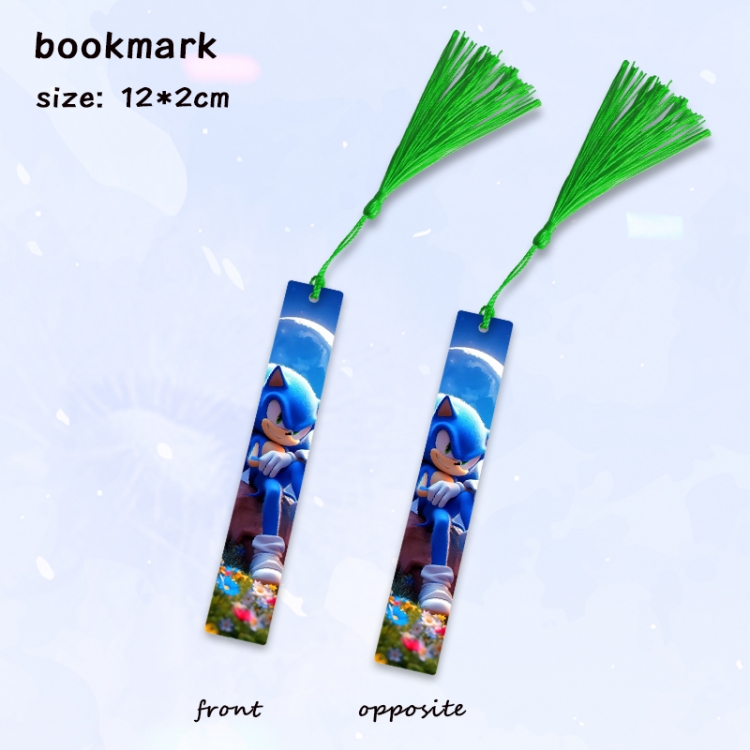 Sonic The Hedgehog Anime full-color printed metal bookmark pendant price for 5 pcs