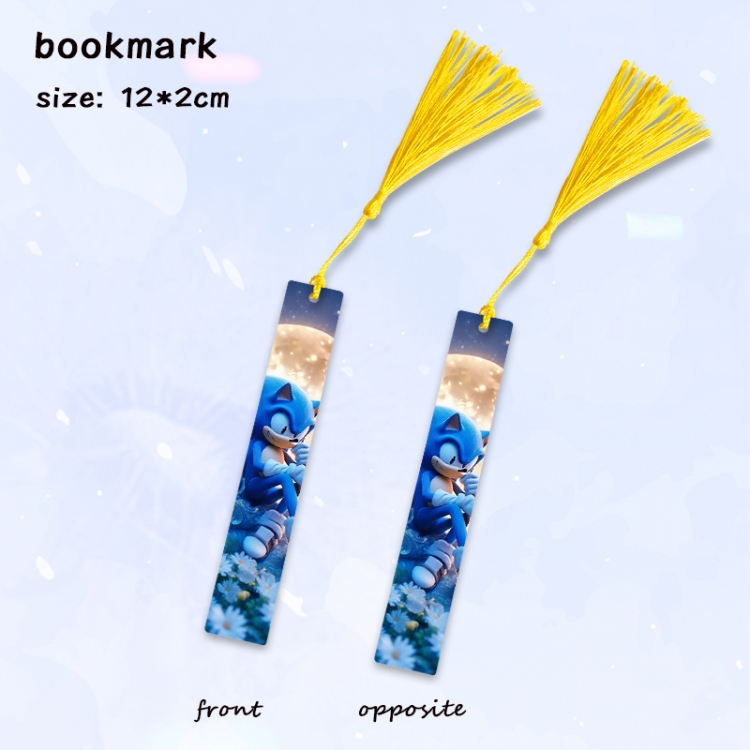 Sonic The Hedgehog Anime full-color printed metal bookmark pendant price for 5 pcs
