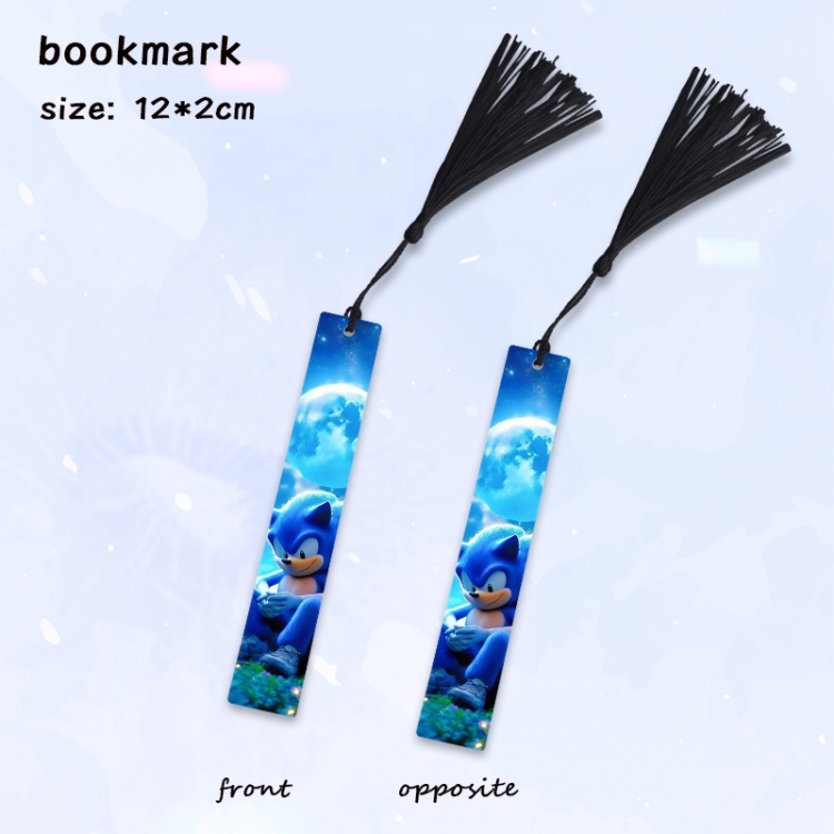 Sonic The Hedgehog Anime full-color printed metal bookmark pendant price for 5 pcs